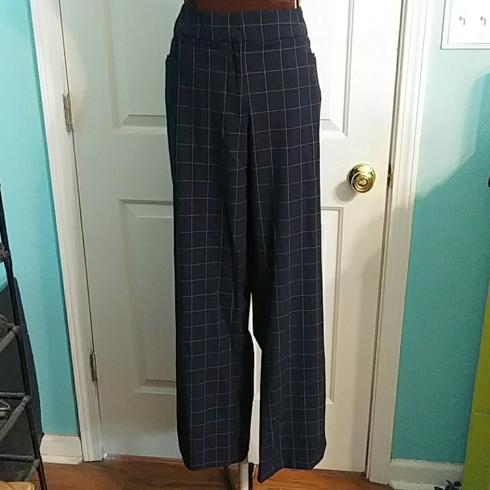Lane Bryant Size 22R Lena Fit Windowpane Pants